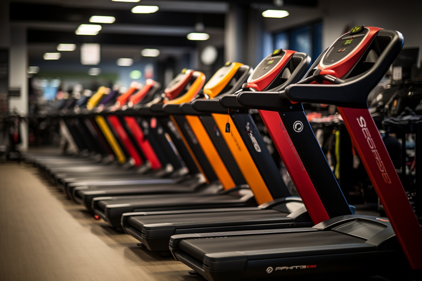 tapis de course : un tapis de course moderne en salle de sport