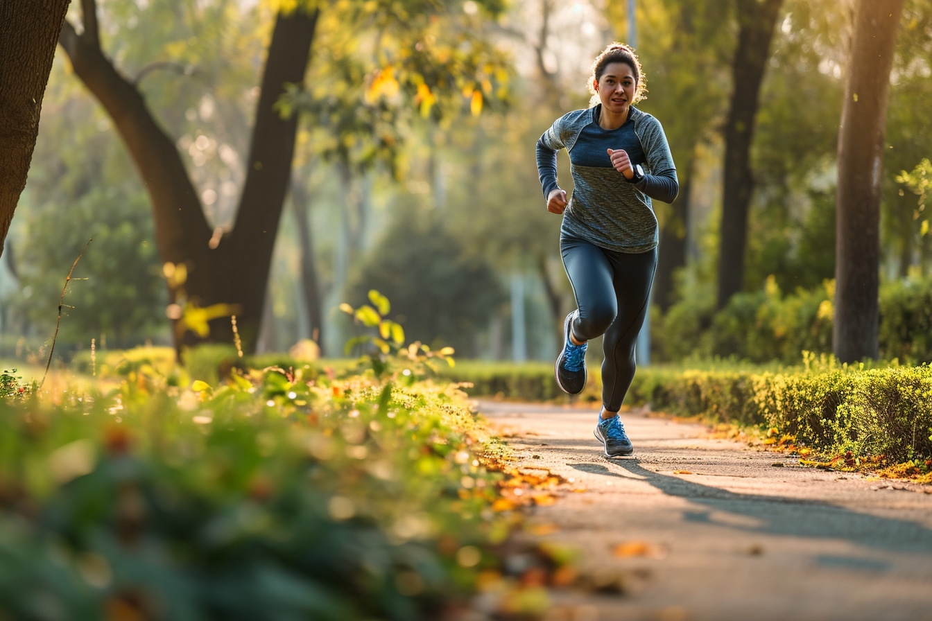 course à pied : coureur en action pour perdre du poids