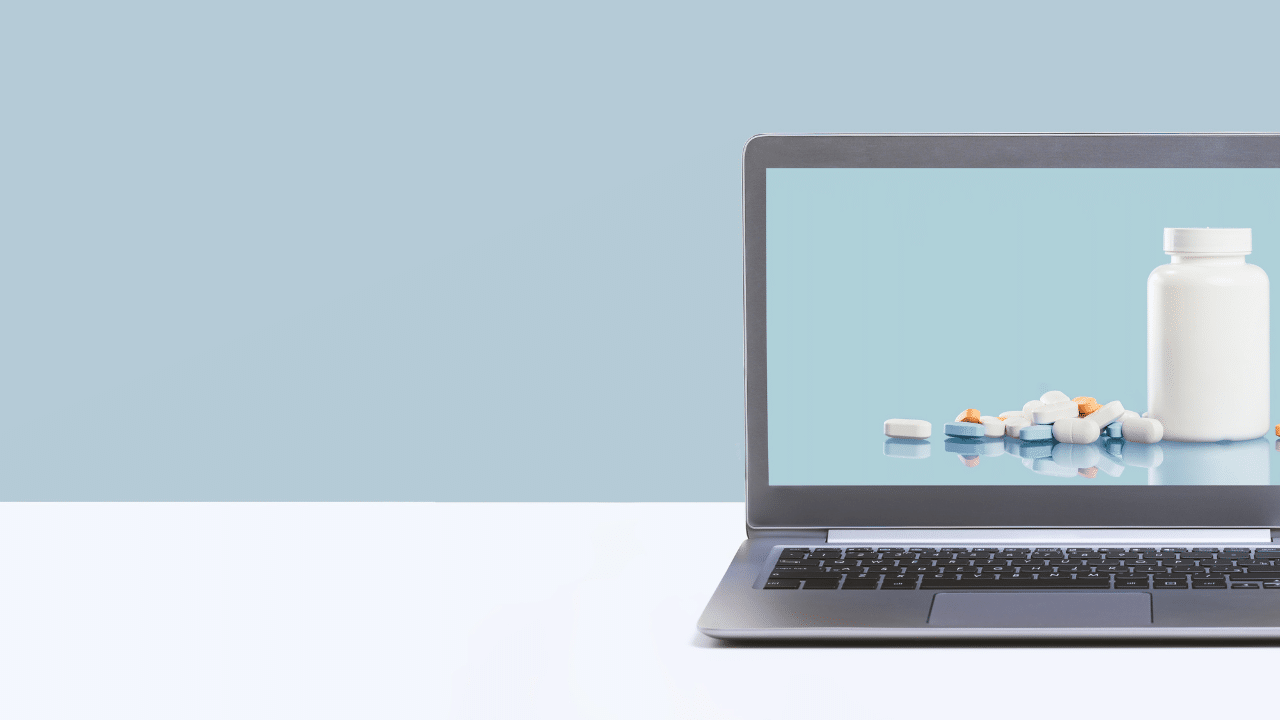 pharmacie en ligne : interface d'une pharmacie en ligne sur un ordinateur