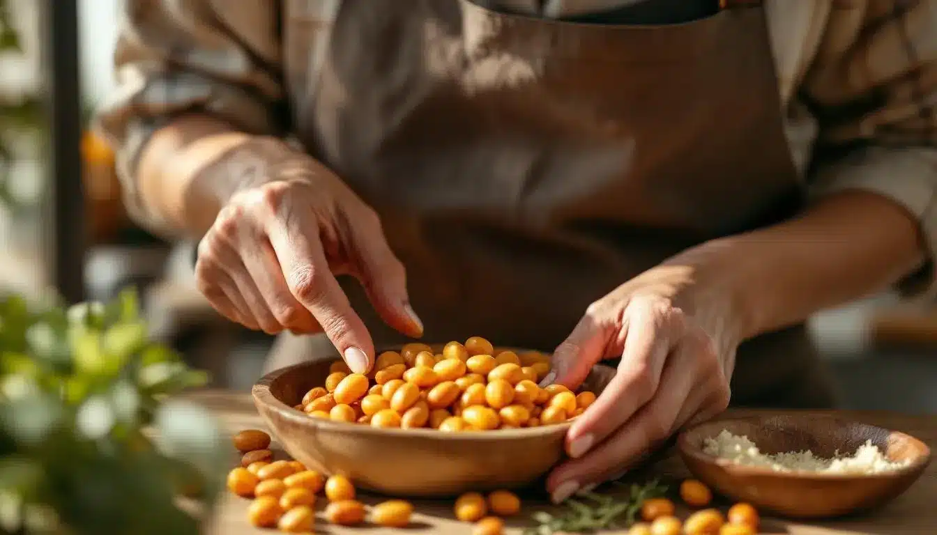 amandes : amas d'amandes entières sur fond clair