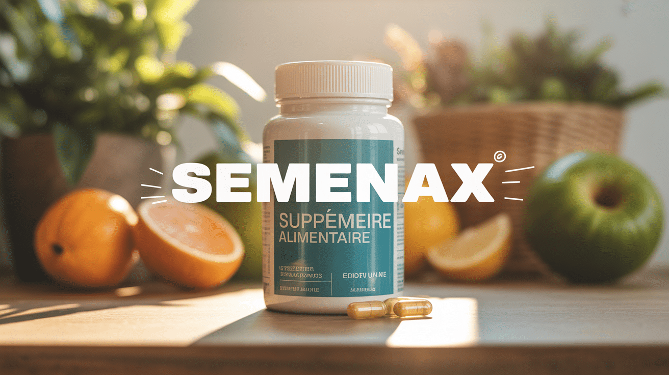 Boîte Semenax ouverte, gélules et vitalité