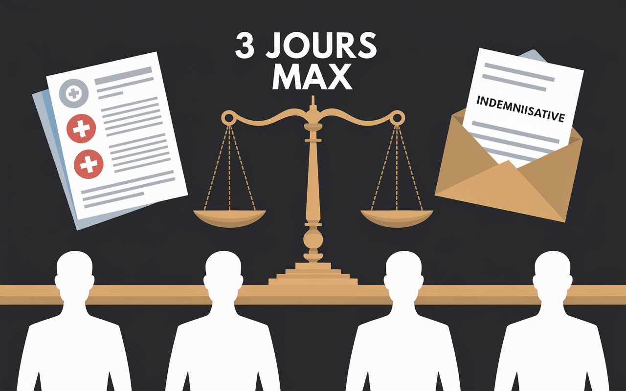 arret de travail antidate balance justice enveloppe indemnites