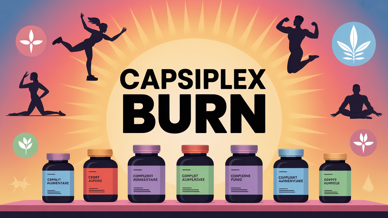 Capsiplex Burn flacons table silhouettes sport bien-être