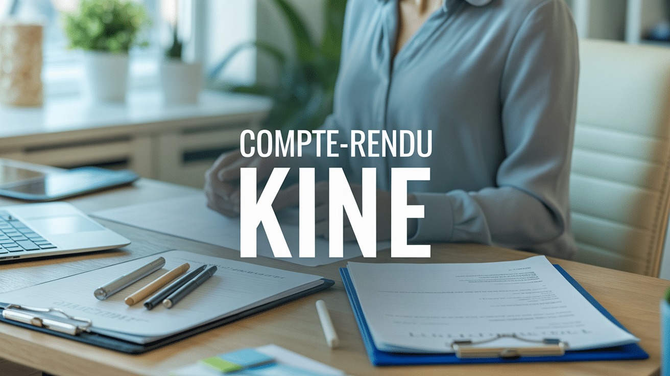 compte rendu kine bureau kinésithérapie visuel textuel
