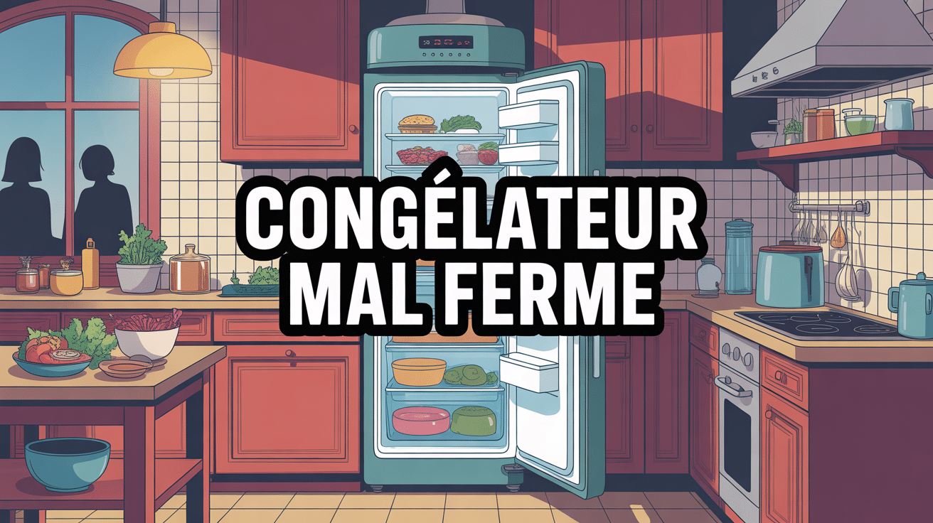 congelateur mal ferme illustration securite