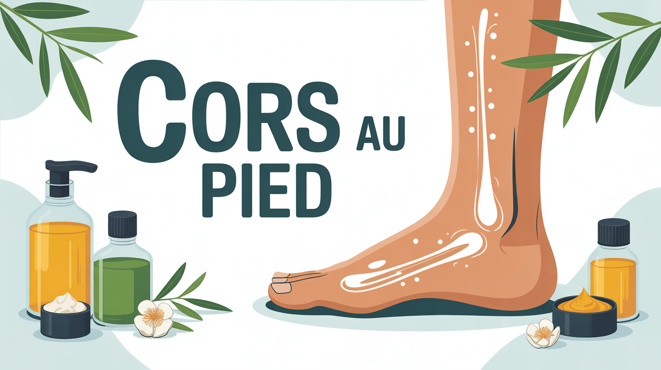cor au pied illustration huile tea tree