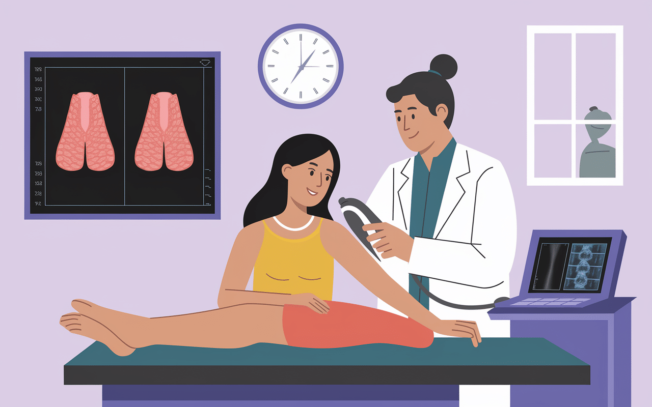 Salle médicale échographie cervicale cou