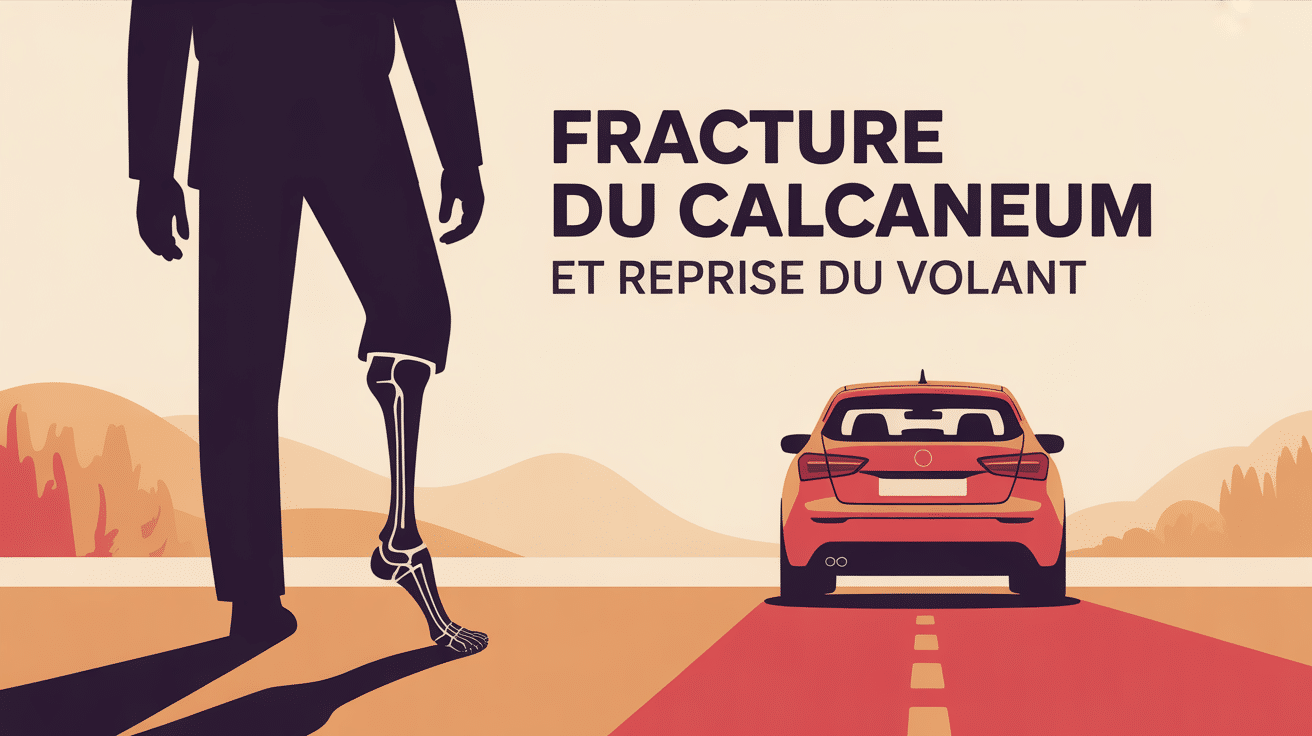 fracture du calcanéum reprise du volant stylisée