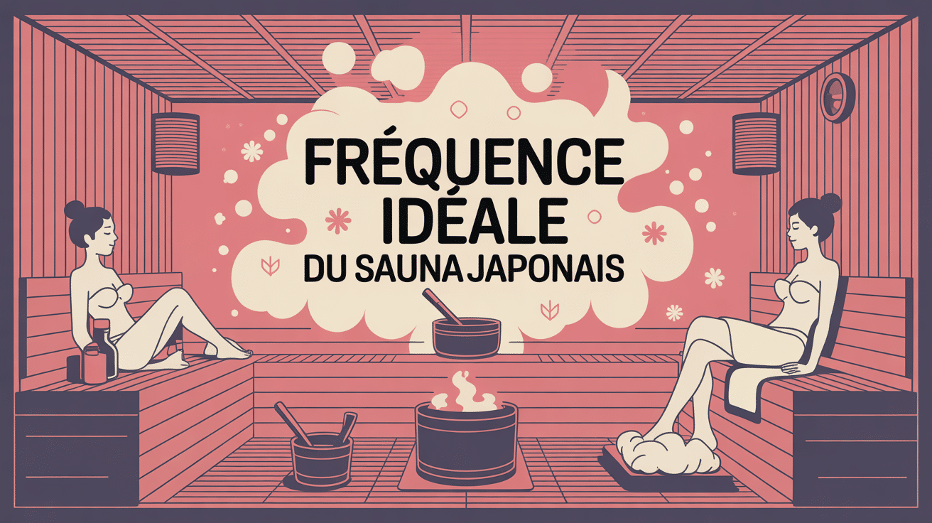 Illustration sauna japonais infrarouge frequence ideale