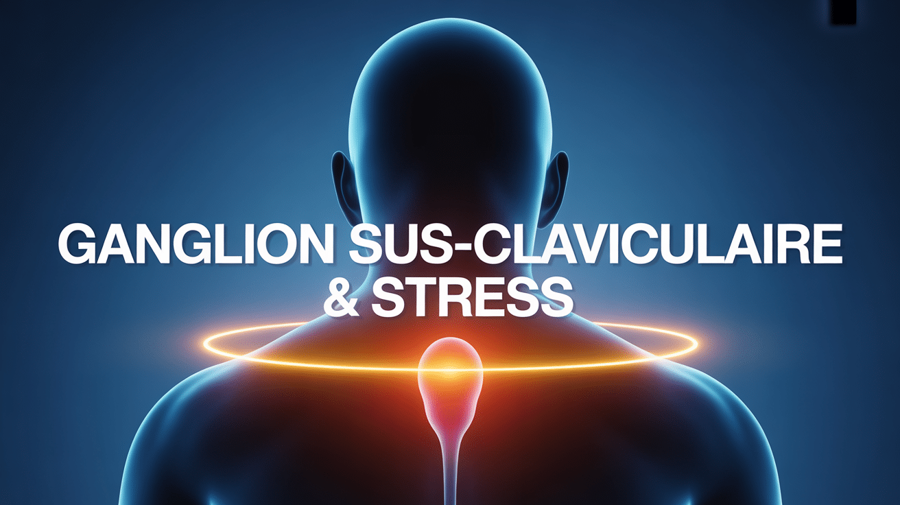 Silhouette zone ganglion sus-claviculaire stress