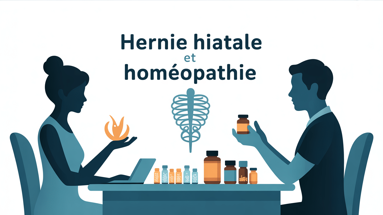 hernie hiatale homeopathie consultation infirmiere adulte illustration