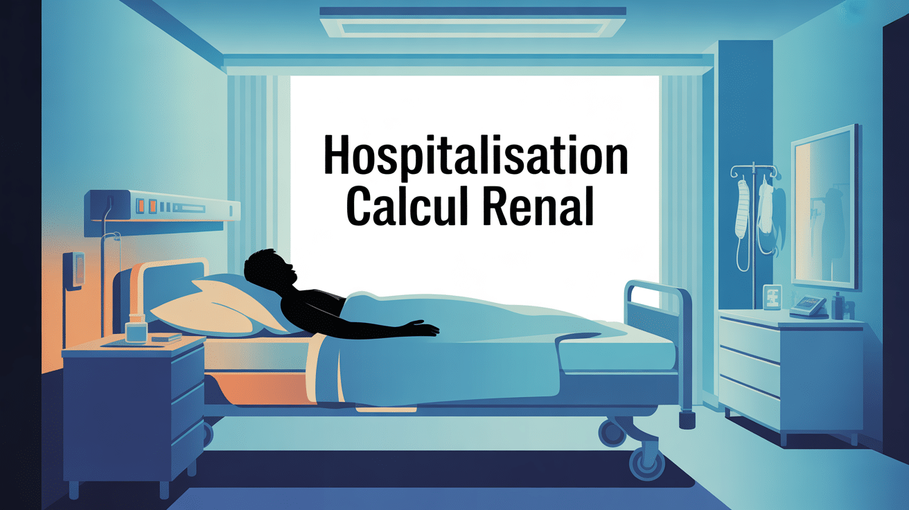 Chambre d'hopital moderne illustration hospitalisation calcul renal