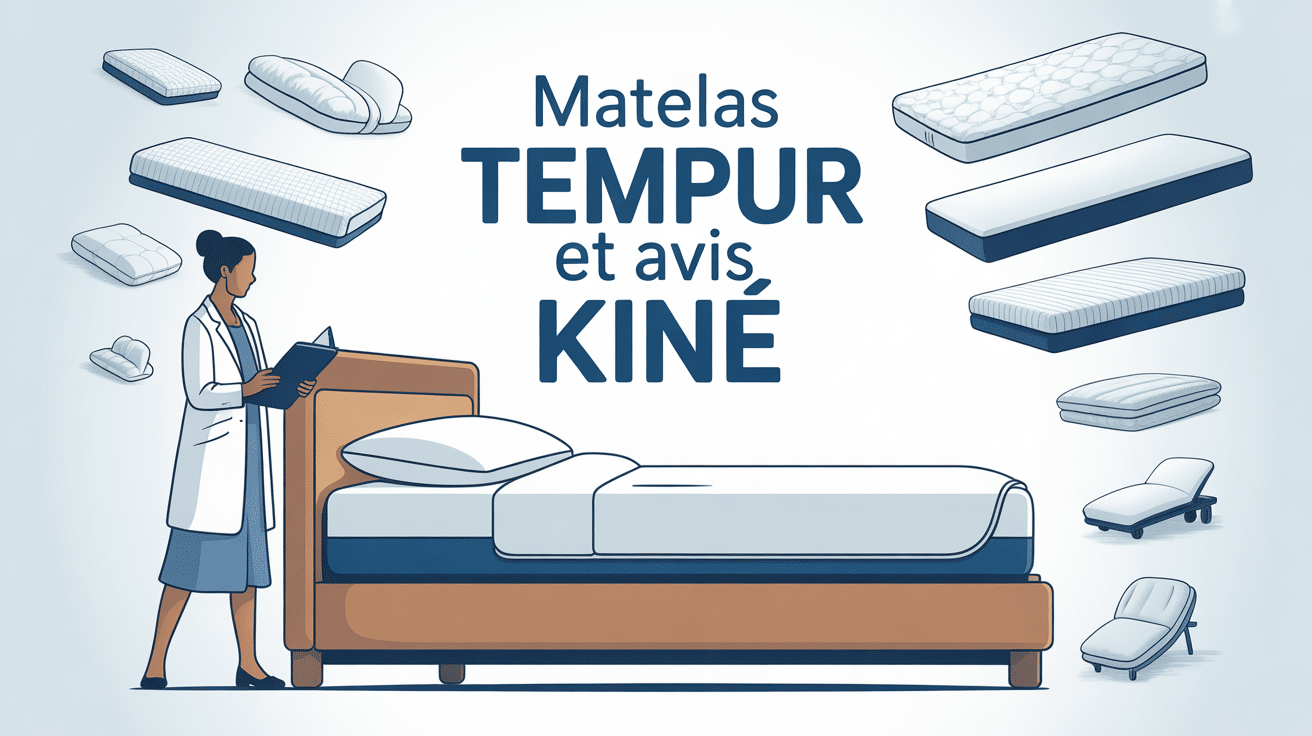 Matelas Tempur illustré avec avis kiné santé et confort