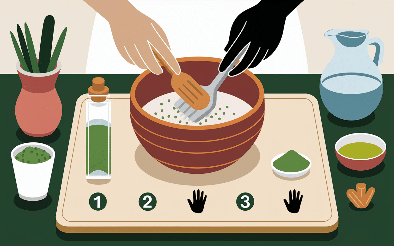 Preparation facile cataplasme argile verte gaultherie mains bol