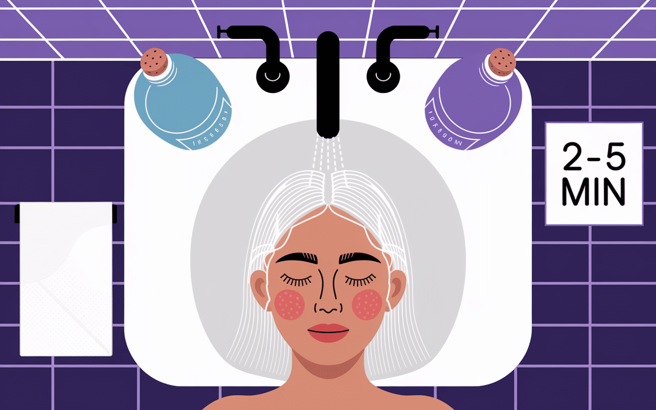 Cheveux blancs rinçage tache bétadine shampoing bleu
