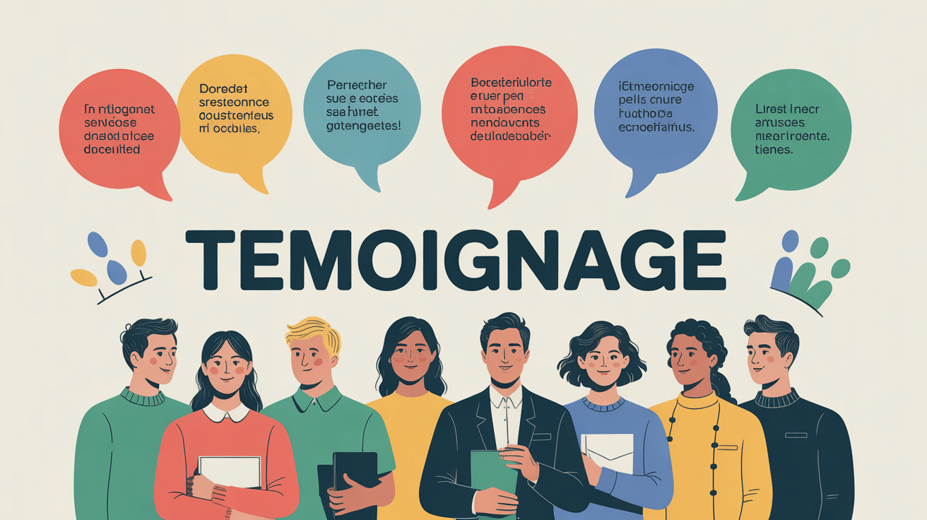 Illustration temoignage et confiance