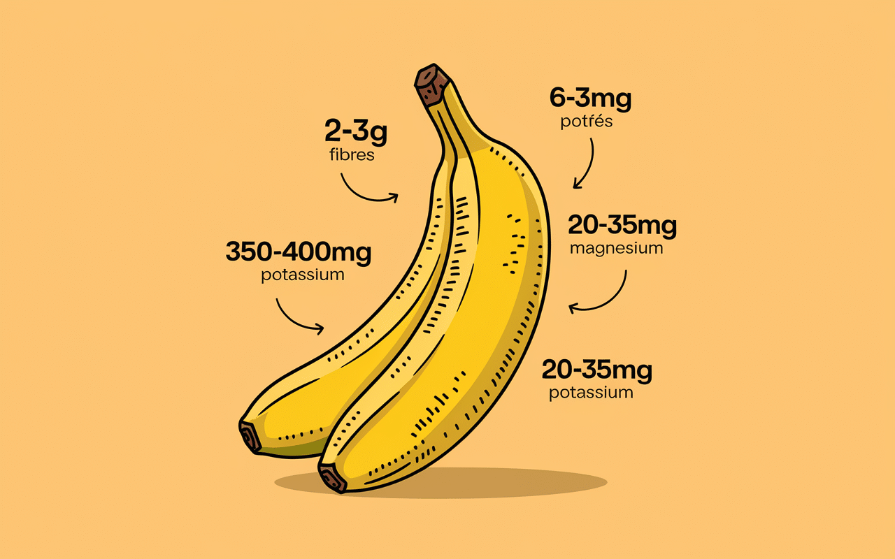 vue coupe banane valeurs nutriments calcul biliaire
