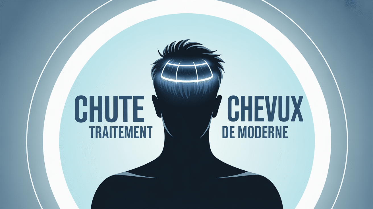 silhouette homme chute de cheveux traitement moderne