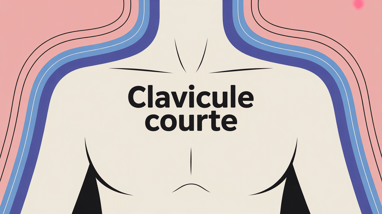 clavicule courte vue stylisee epaules thorax