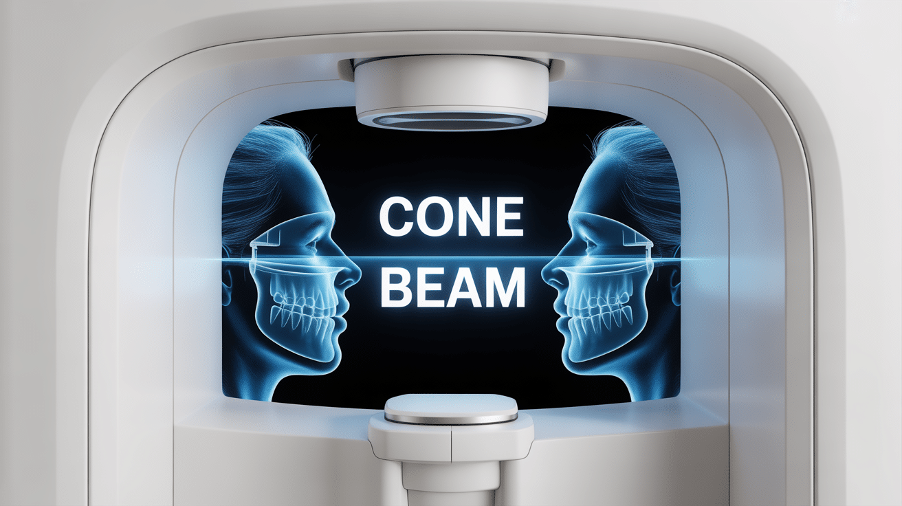 Scanner cone beam dentaire 3D profil humain