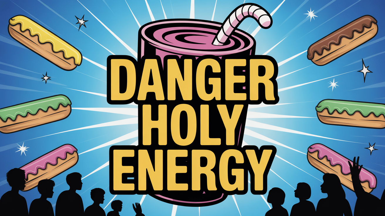 Illustration boisson énergisante et jeunes en danger