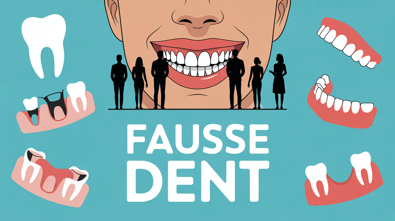 Visuel fausse dent sourire options implant bridge prothèse