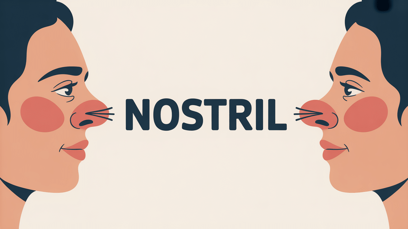 Infographie stylisée narine nostril vue de face