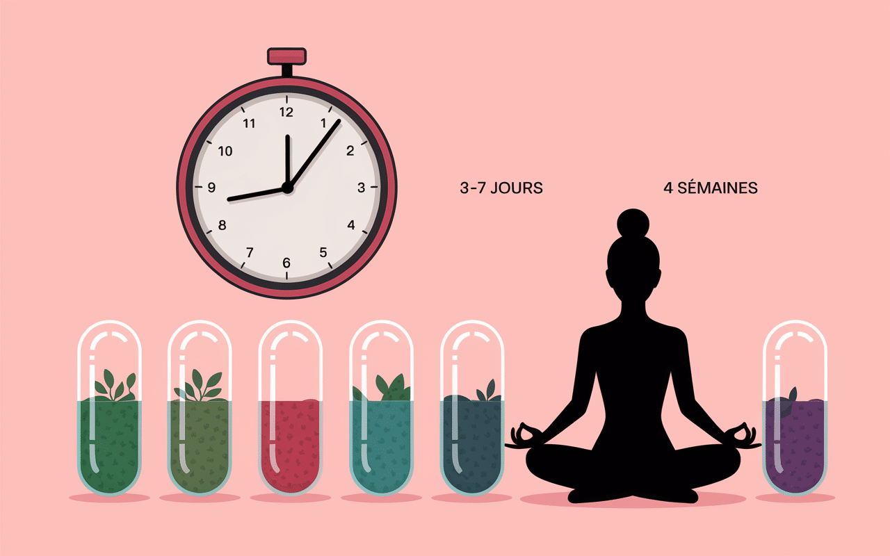 illustration attente rhodiola horloge 3 7 jours