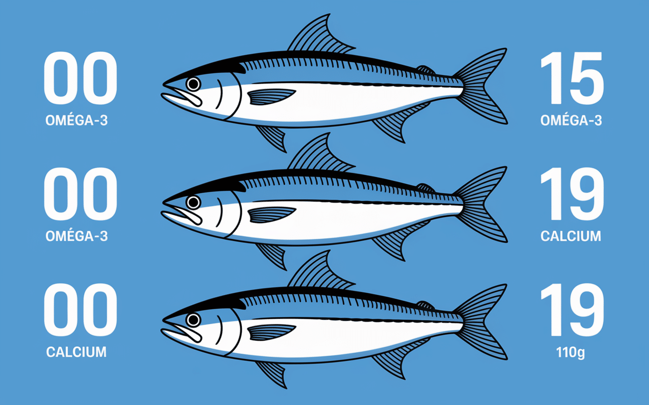 Tableau omega-3 calcium sardines diverticules