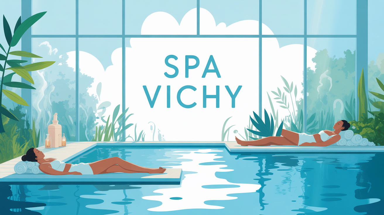 Espace spa Vichy moderne avec ambiance vapeur et relaxation