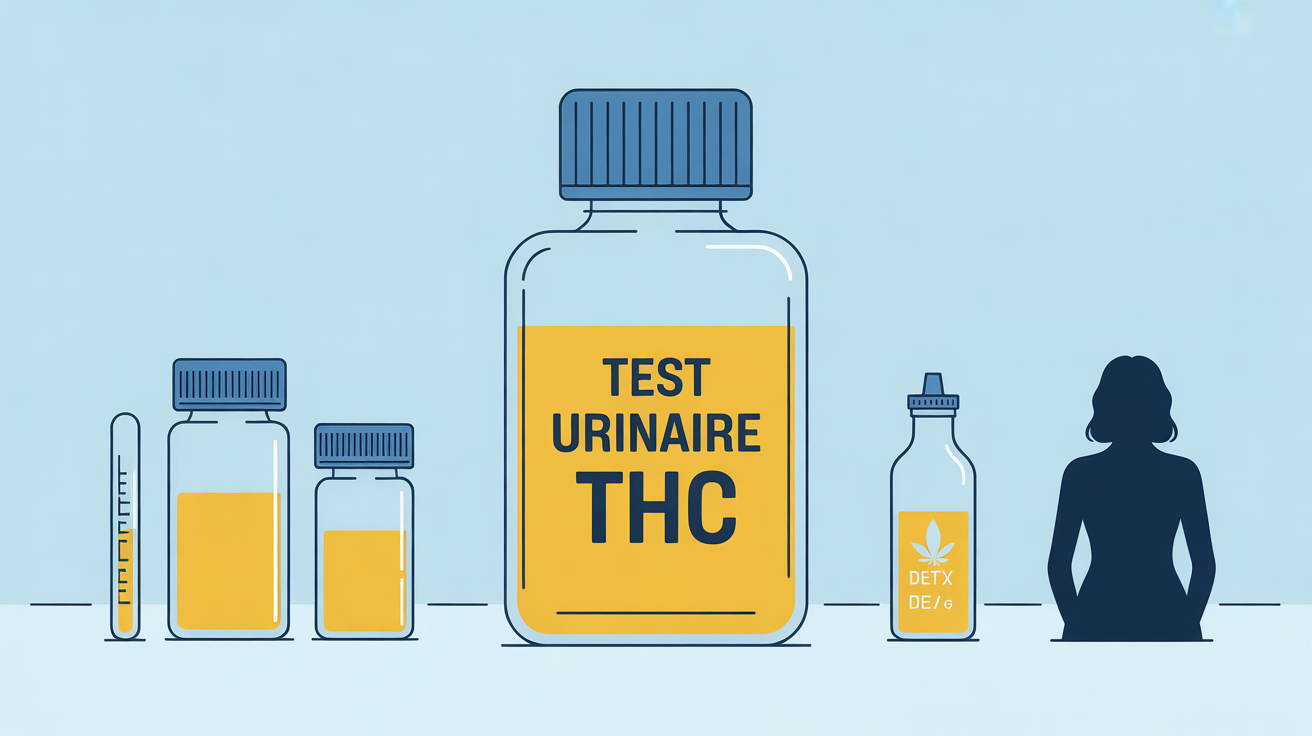 visuel flacon urine test urinaire THC detox