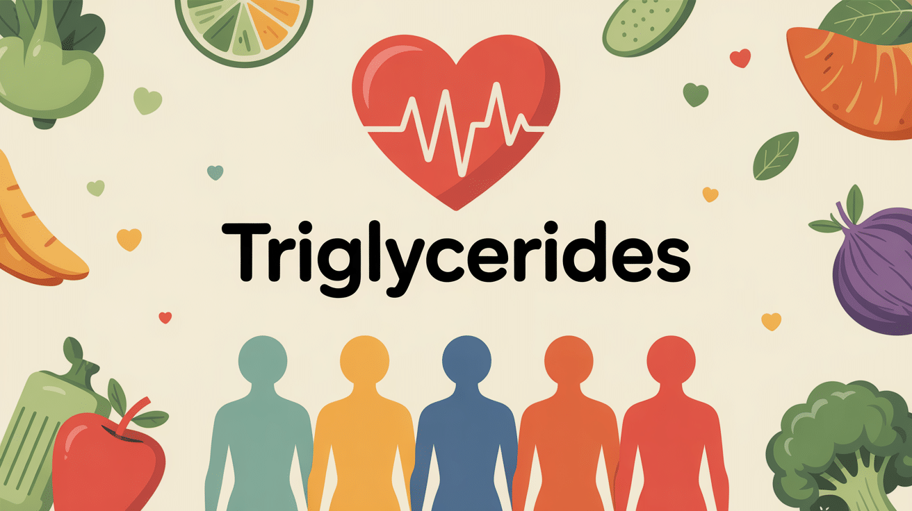 bilan de sante affiche chute triglycerides et aliments sains
