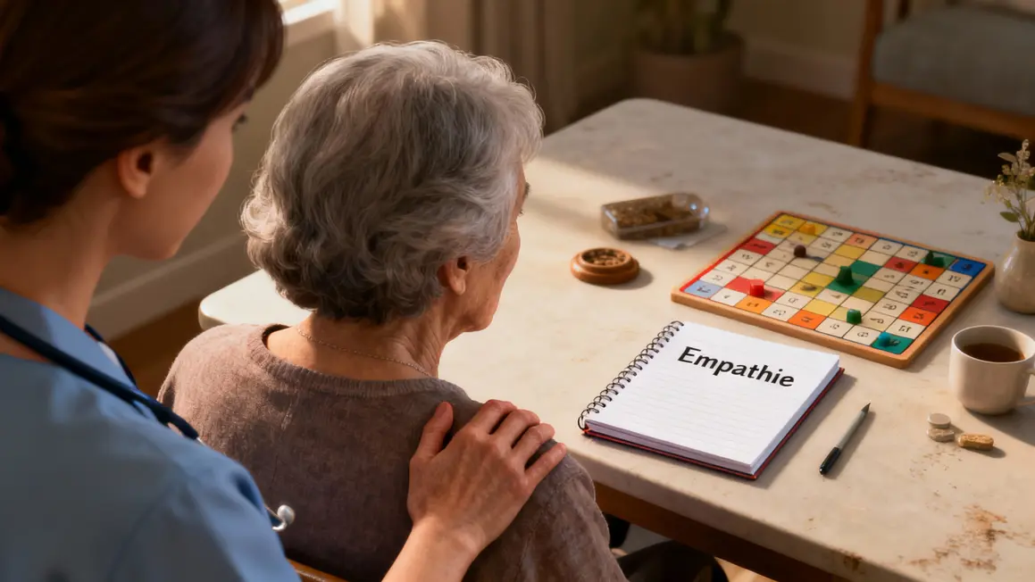 Soignant empathie Alzheimer carnet jeu cognitif