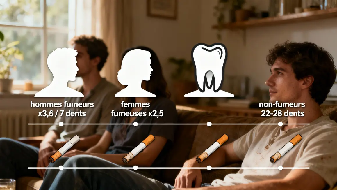 Graphique tabac perte de dents etude
