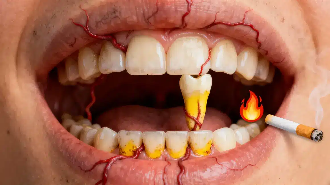 Schema tabac perte de dents gencives