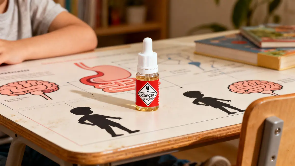 flacon e-liquide pictogramme enfant danger