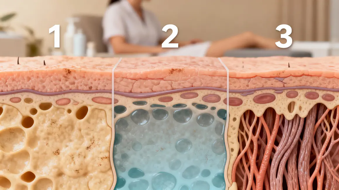 schema types de cellulite sous la peau