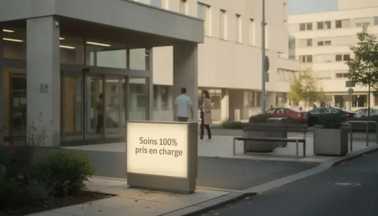 Entrée hôpital moderne soins 100 pris en charge victimes terrorisme
