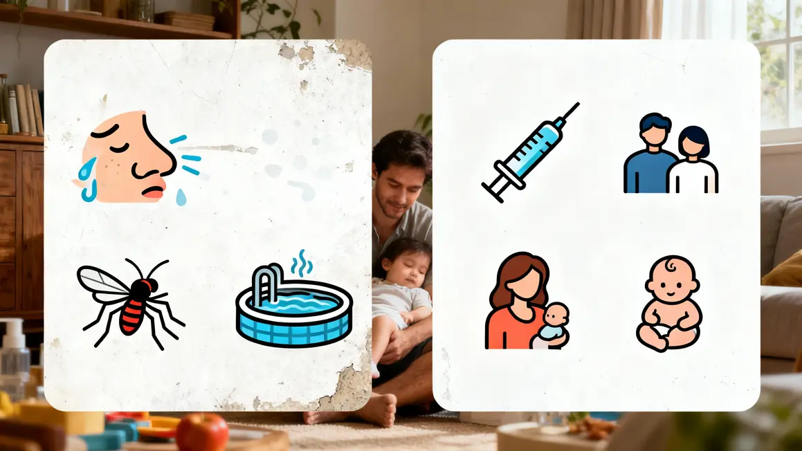 Infographie VIH vrai faux mythes éternuement moustique piscine