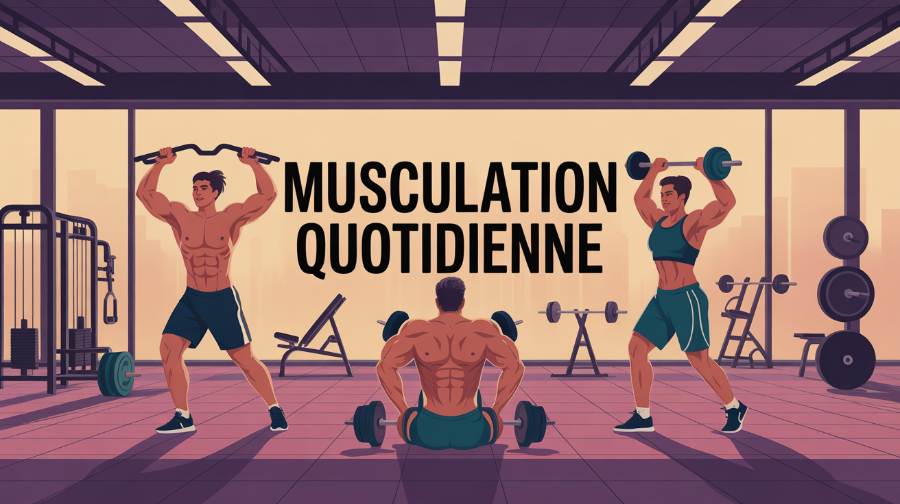 musculation tous les jours salle sport silhouettes