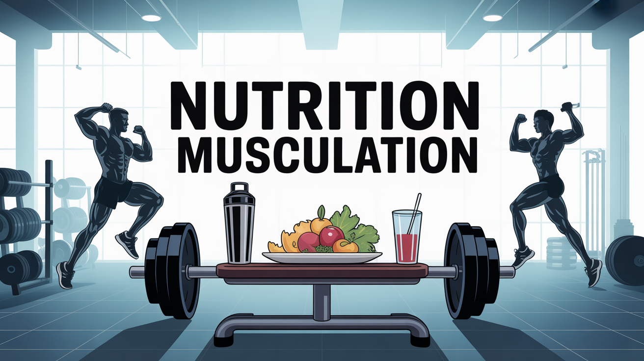 nutrition pour la musculation haltères assiette shaker salle de sport