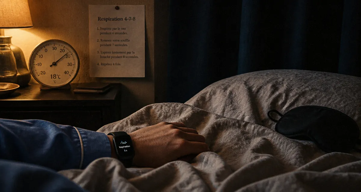 Comment trouver le sommeil rapidement : respiration et chambre à 18°C