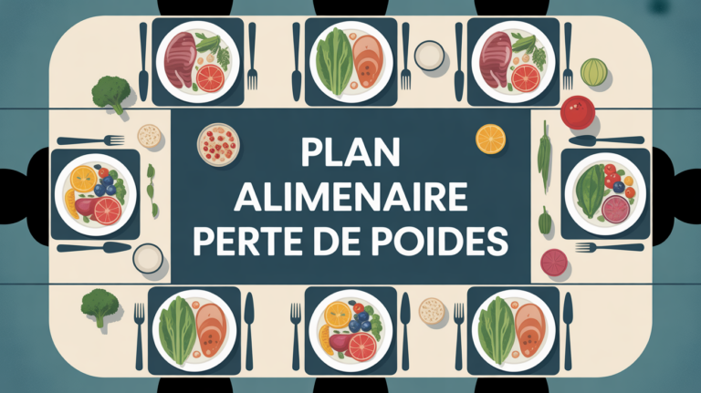 plan alimentaire pour perte de poids table assiette equilibree