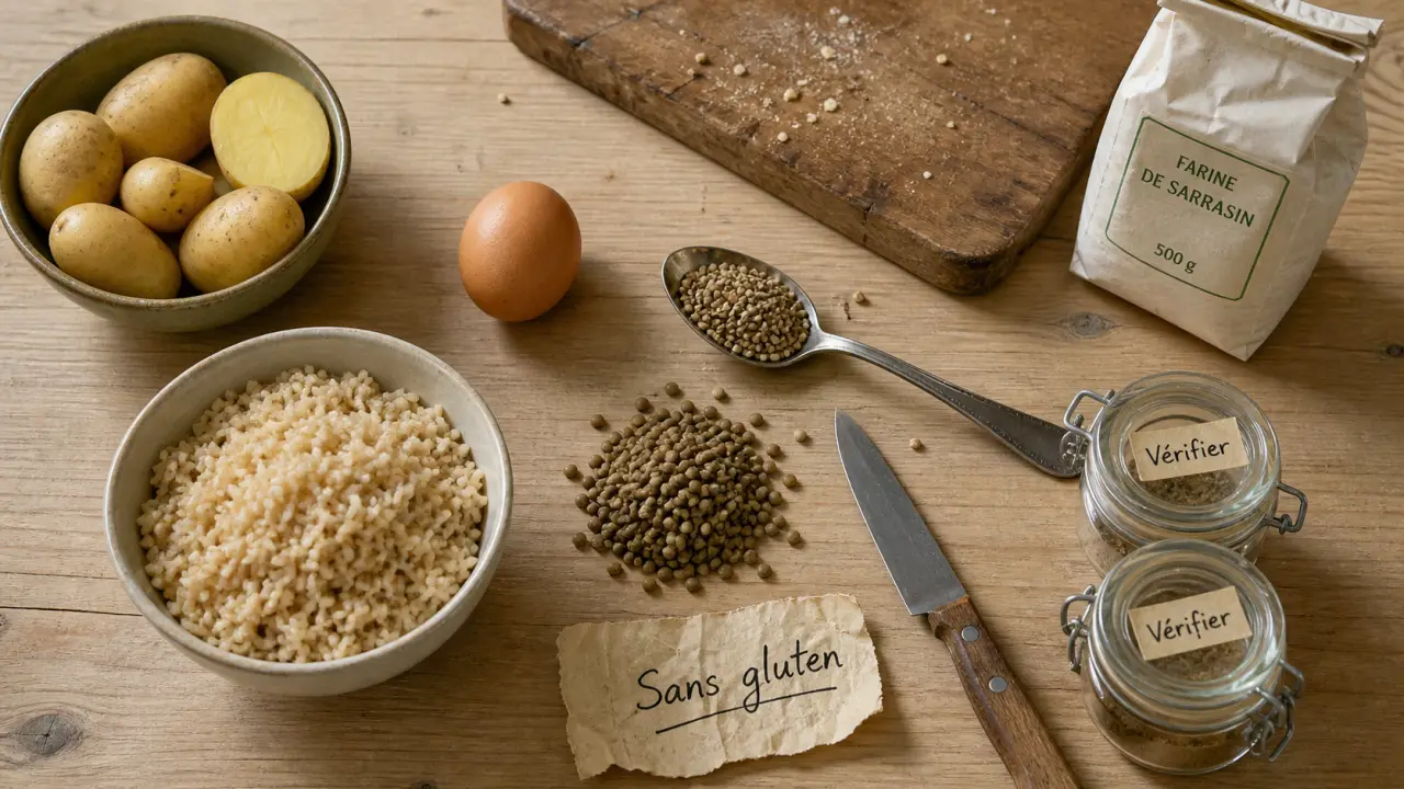 Quel sont les aliment sans gluten : riz, lentilles, sarrasin