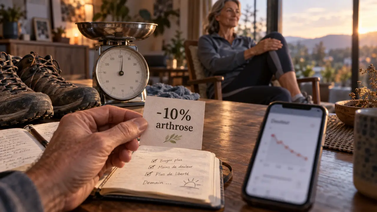 Perte de poids et douleurs articulaires : -10% arthrose, genou apaisé